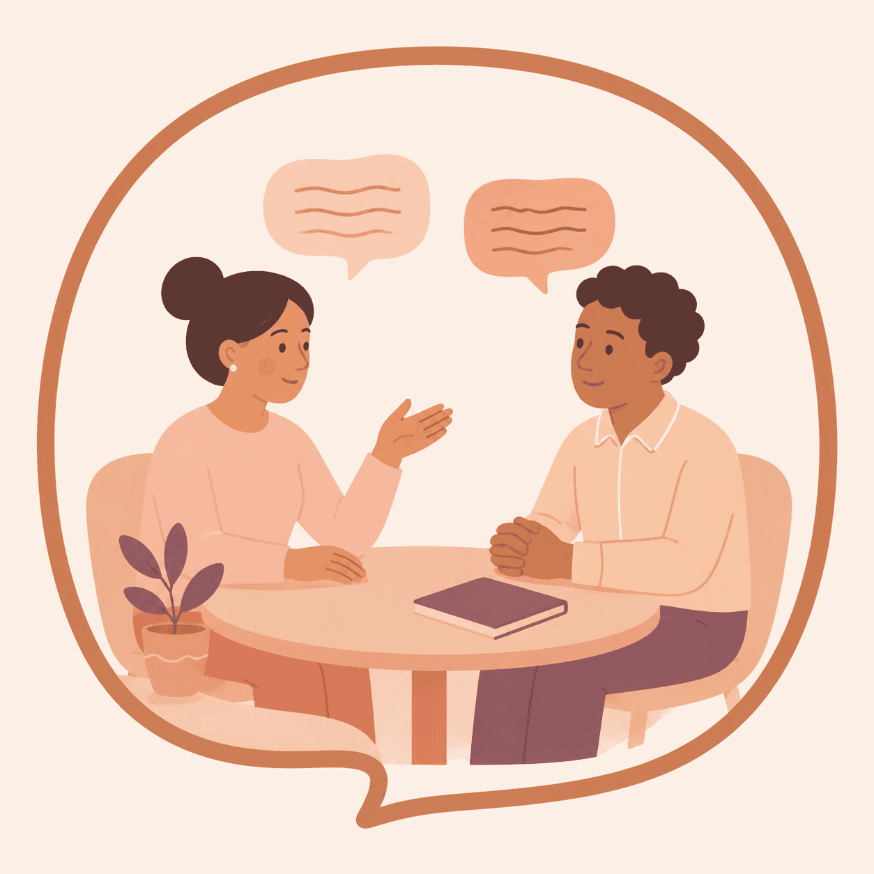 Kind Whisper illustration about pausing before sending