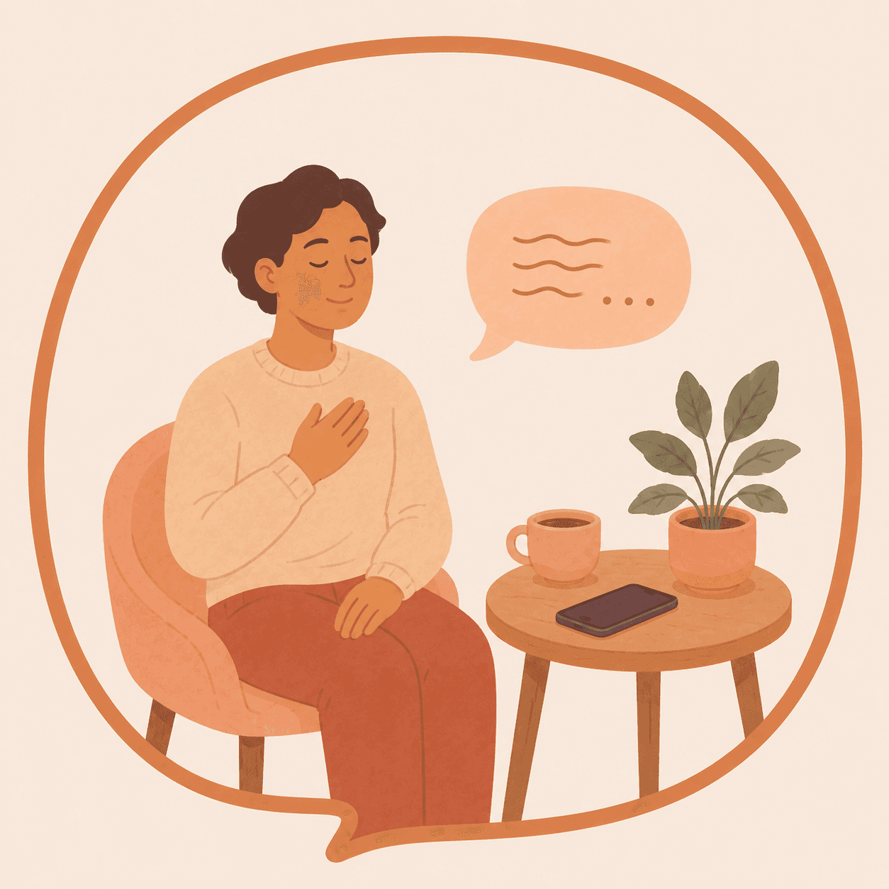 Kind Whisper illustration about digital words